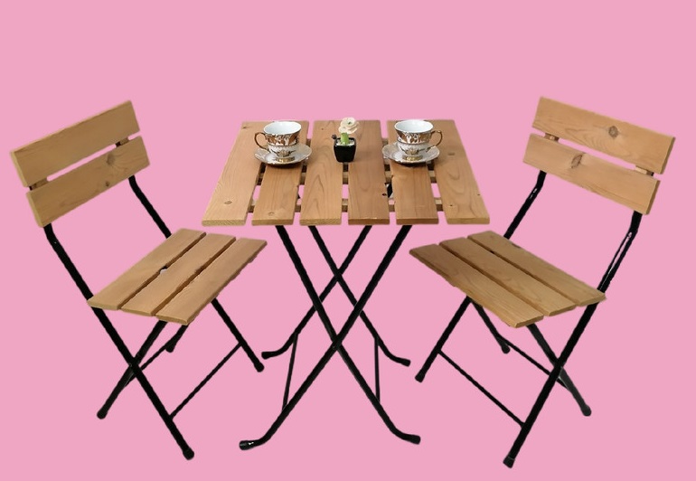 تصویر 1 از ست صندلی مسافرتی چوبی ساخته شده از چوب مرغوب