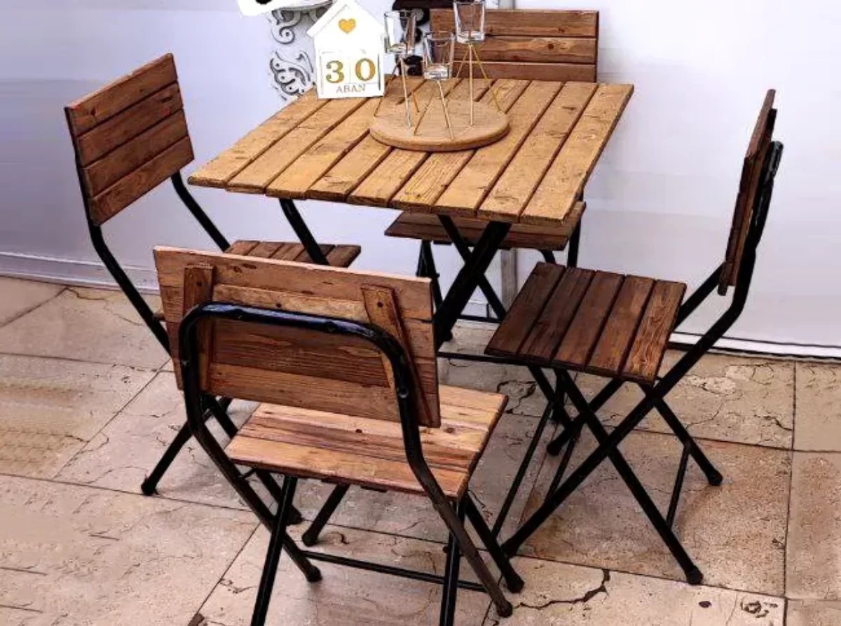 تصویر 2 از ست صندلی مسافرتی چوبی ساخته شده از چوب مرغوب