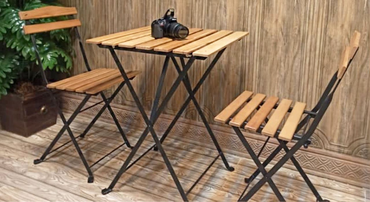 تصویر 3 از ست صندلی مسافرتی چوبی ساخته شده از چوب مرغوب