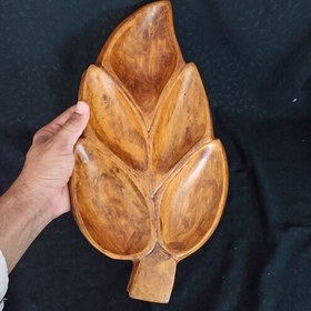 تصویر 1 از آجیل خوری چوبی طرح برگ مناسب میز های پذیرایی کلاسیک