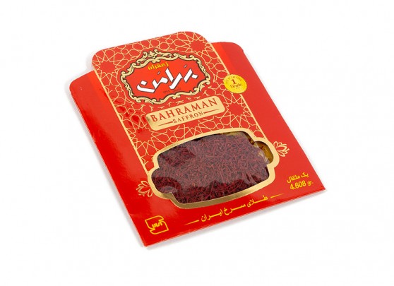 زعفران بهرامن نیم گرمی با رنگ طبیعی و عطر ماندگار