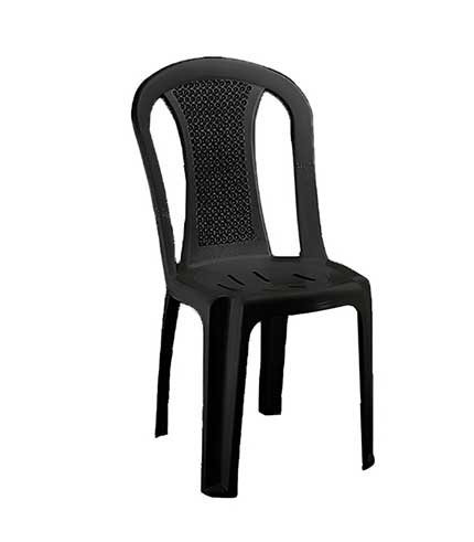 تصویر 3 از صندلی پلاستیکی مشکی با طراحی ارگونومیک