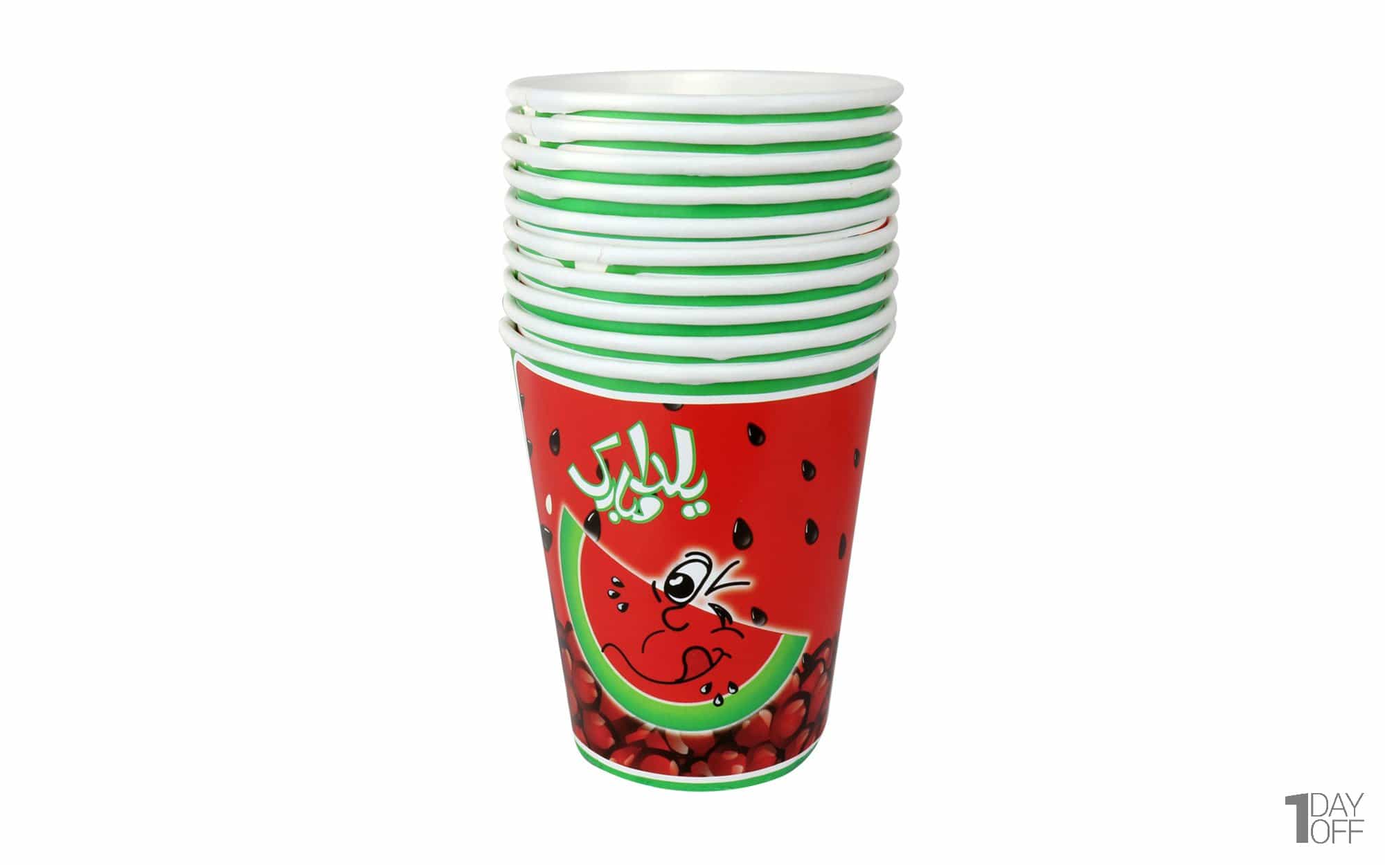 تصویر 3 از لیوان یکبار مصرف هندوانه ای با طراحی شاد و جذاب