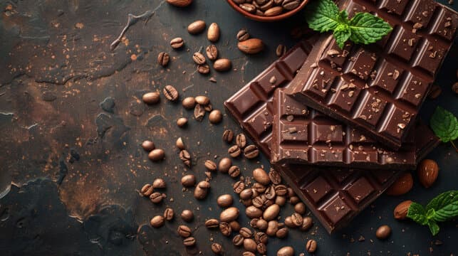 شکلات تخته ای قهوه با طعم تلخ و عطر دلنشین