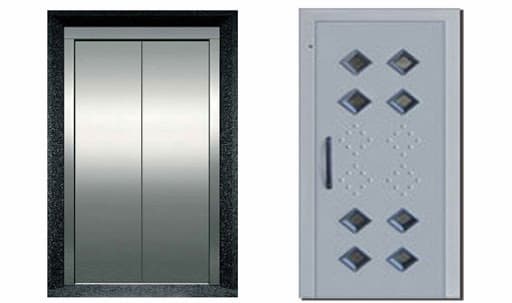 درب آسانسور خورشیدی با فریم باریک