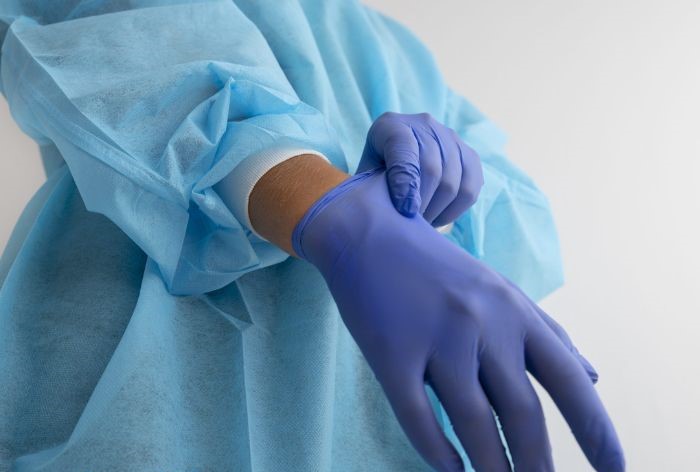 دستکش لاتکس طبیعی با سایز بندی کامل