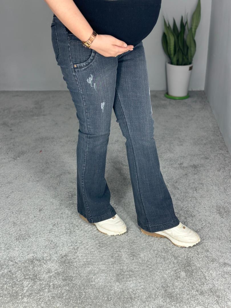 تصویر 3 از شلوار جین حاملگی بدون زاپ با پارچه کشی راحت