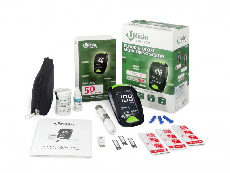 دستگاه قند خون uright 4279 با نمایشگر دیجیتال پیشرفته