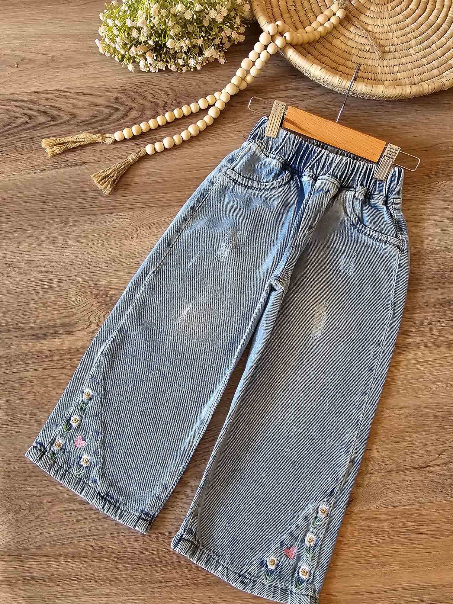 شلوار لی دخترانه بگی زاپ دار با رنگ های مختلف