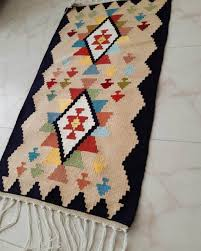 تصویر 1 از گلیم دستبافت یزد دست ساز کهن با رنگ های آرام