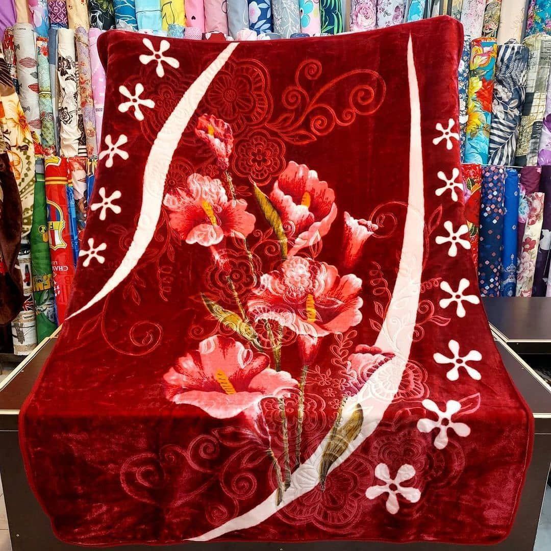 قیمت عمده و تامین از کارخانه پتو زمرد گلدار و تک رنگ