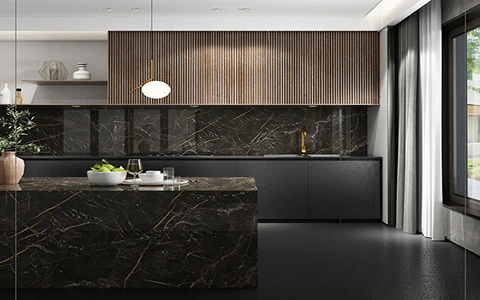 تصویر 1 از سرامیک آشپزخانه رنگ مشکی مناسب پشت اجاق با تحمل حرارت