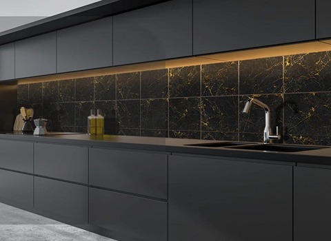 تصویر 2 از سرامیک آشپزخانه رنگ مشکی مناسب پشت اجاق با تحمل حرارت