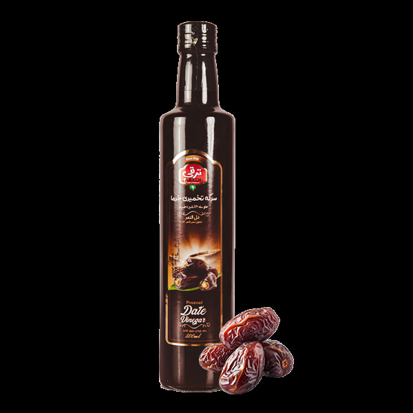 سرکه خرما ترقی با رنگ طبیعی و شفاف از خرمای سالم