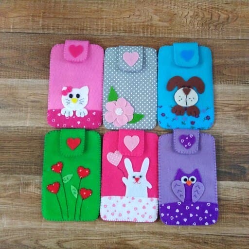 تصویر 1 از کیف موبایل نمدی زنانه با طراحی شیک و سبک قابل حمل