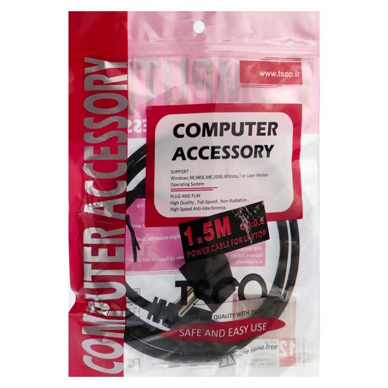 کابل برق لپ تاپ تسکو نصب سریع و راحت در دستگاه‌ ها