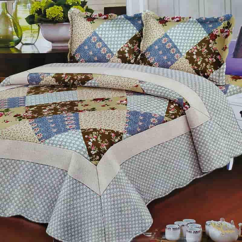 تصویر 3 از پتو چهل تیکه بافت نواری رنگارنگ و لطیف