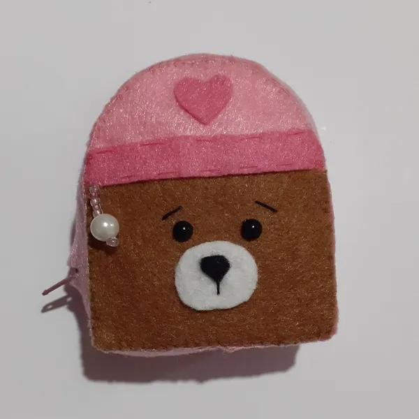 کیف خرسی نمدی با طراحی فانتزی و جذاب برای کودکان و نوجوانان