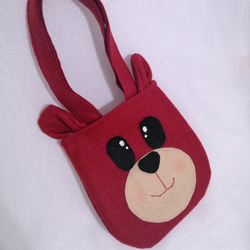تصویر 1 از کیف خرسی نمدی با طراحی فانتزی و جذاب برای کودکان و نوجوانان