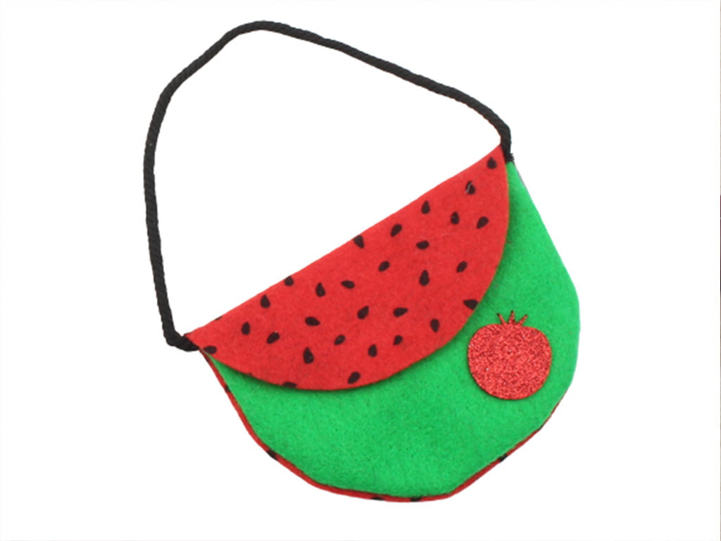 تصویر 3 از کیف نمدی هندوانه ای مناسب نگهداری وسایل کوچک و لوازم شخصی