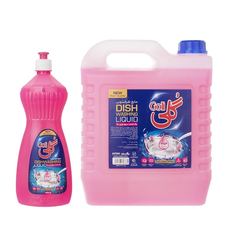 ظرفشویی صورتی ۱۰۰۰ گرمی گلی غلیظ با رایحه ملایم و دلنشین
