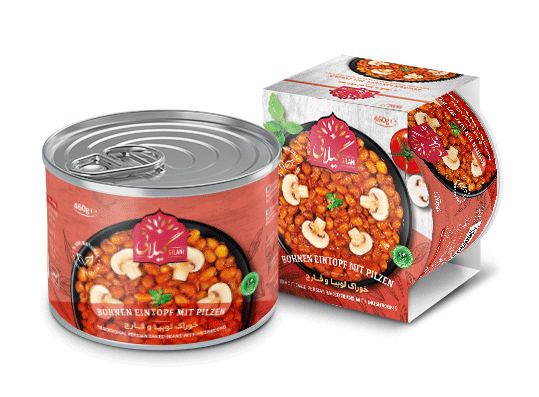 کنسرو لوبیا کوچک آماده مصرف بسته‌ بندی قوطی