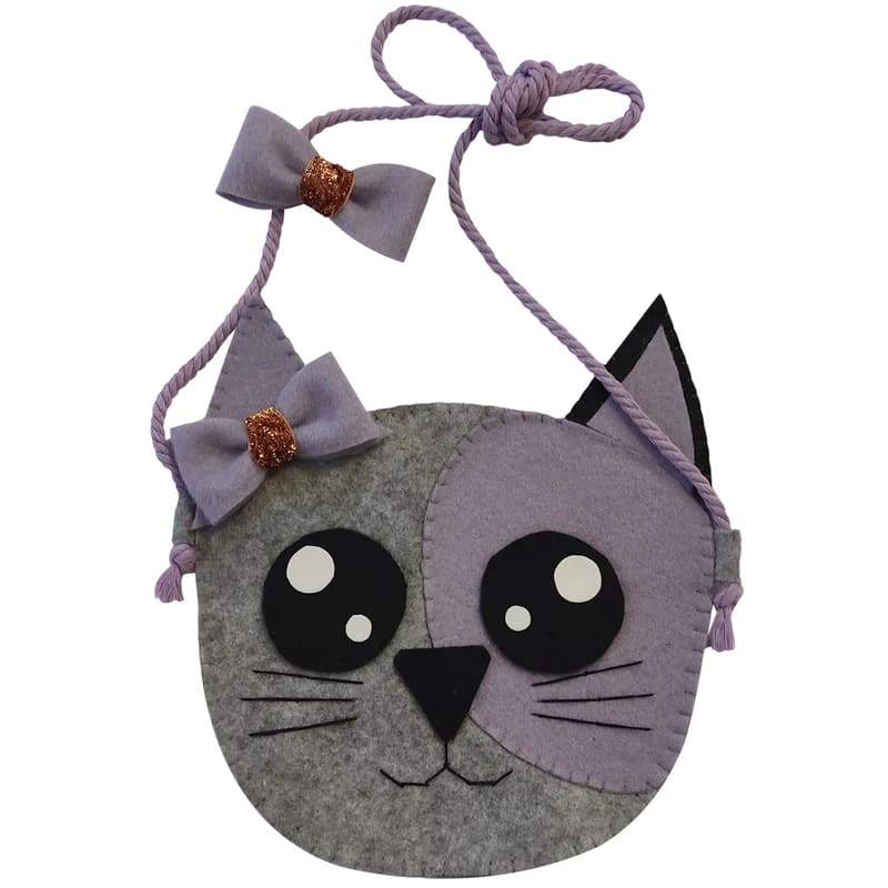 تصویر 2 از کیف نمدی طرح گربه با بافت نرم و دوخت محکم و باکیفیت