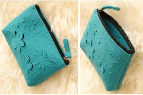 تصویر 3 از کیف لوازم آرایش نمدی فانتزی با طراحی رنگارنگ و جذاب