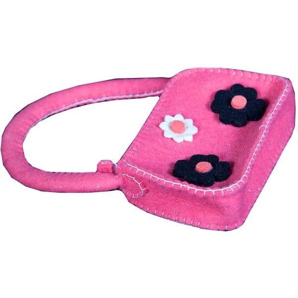 تصویر 1 از کیف نمدی صورتی با طراحی خلاقانه و منحصر به فرد