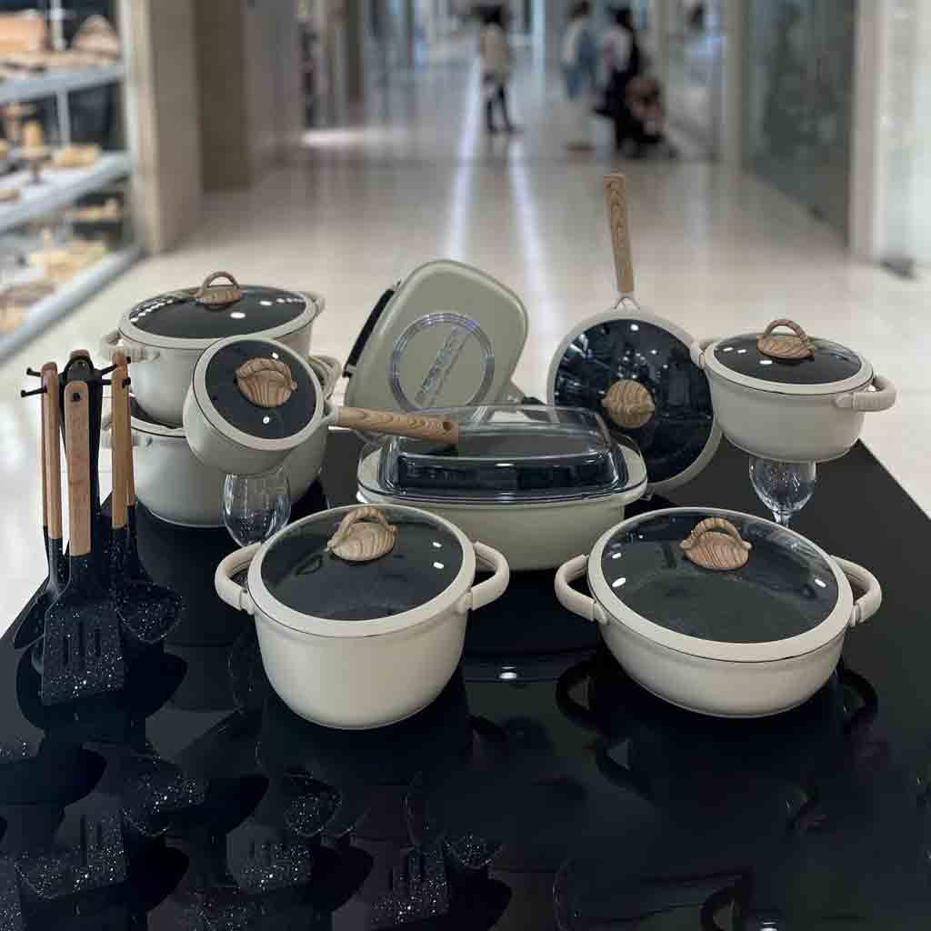 تصویر 2 از فروش عمده سرویس قابلمه و تابه 8 پارچه