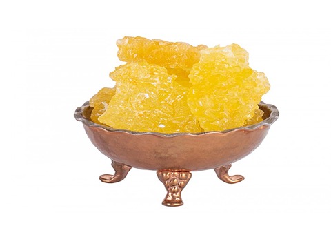 نبات تخت زعفرانی قالبی با بافت شفاف و طعم خالص