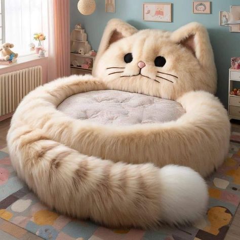 تصویر 4 از پتو خزدار طرح گربه فانتزی با الیاف سبک و قابل شست‌ و شو