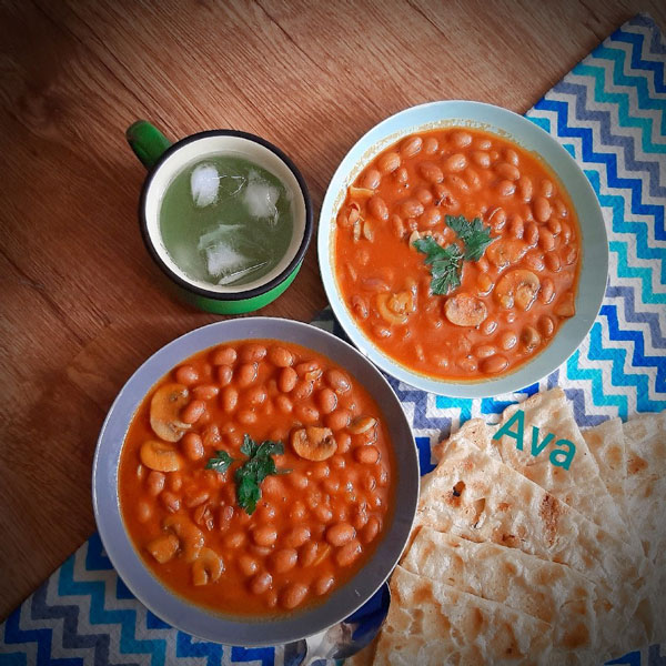 تصویر 3 از کنسرو لوبیا چیتی با قارچ مناسب غذا های ترکیبی