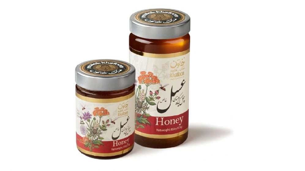 عسل چهل گیاه کوهستان ملک خاتون طبیعی با طعم غنی چندگیاه