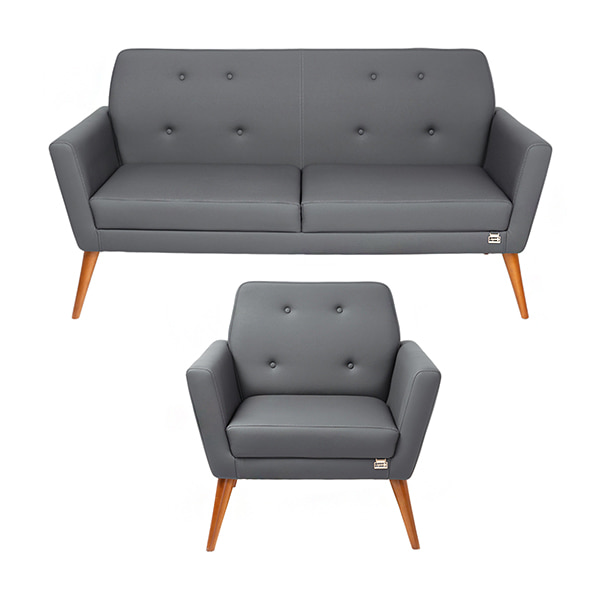 تصویر 1 از مبلمان اداری طوسی طراحی‌ شده با رنگ خنثی مناسب دفاتر مدرن