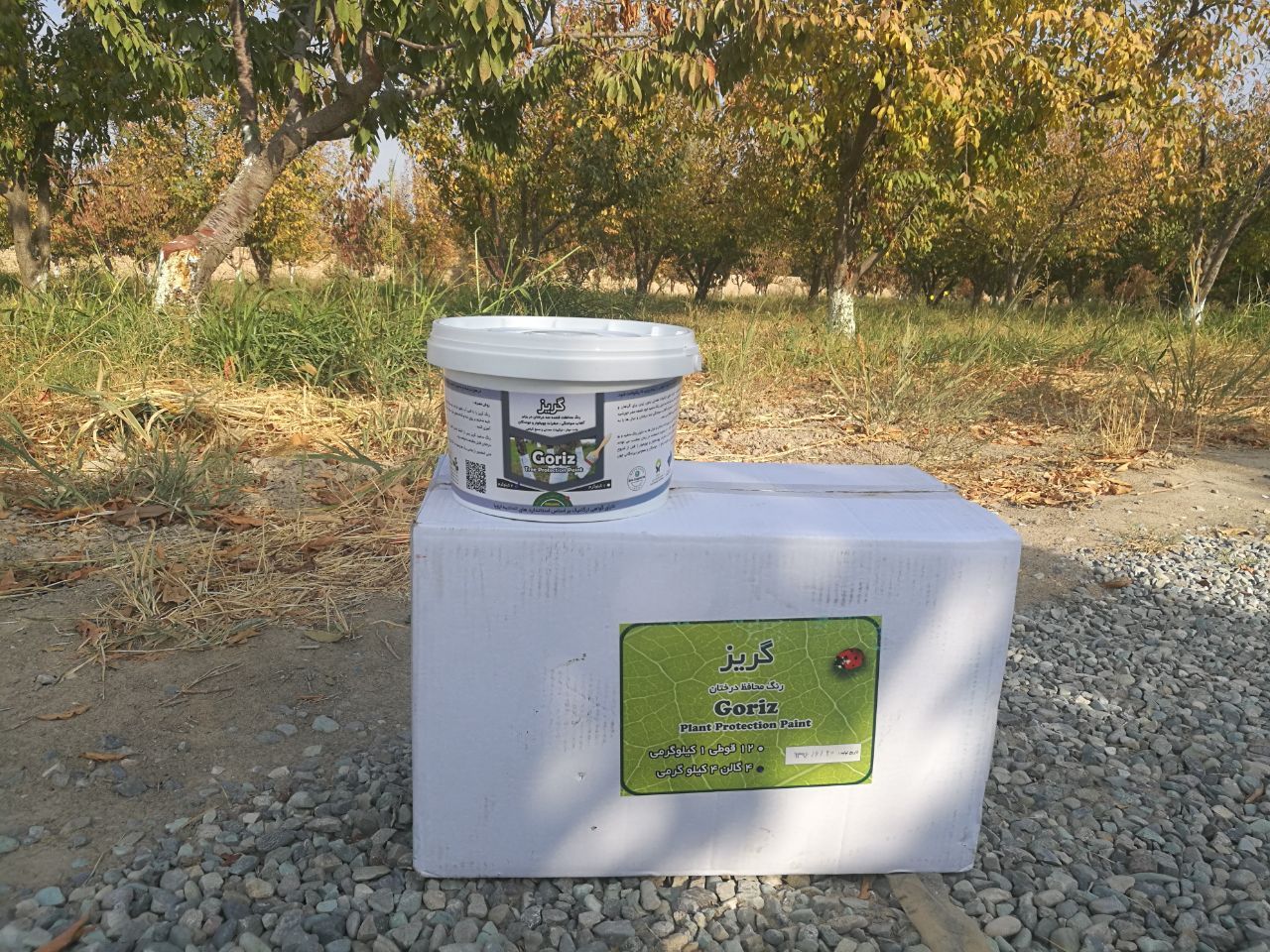 تصویر 1 از خریدمستقیم رنگ محافظ تنه درخت در برابر آفتاب سوختگی، حشرات چوبخوار و پرندگان + تولیدکننده