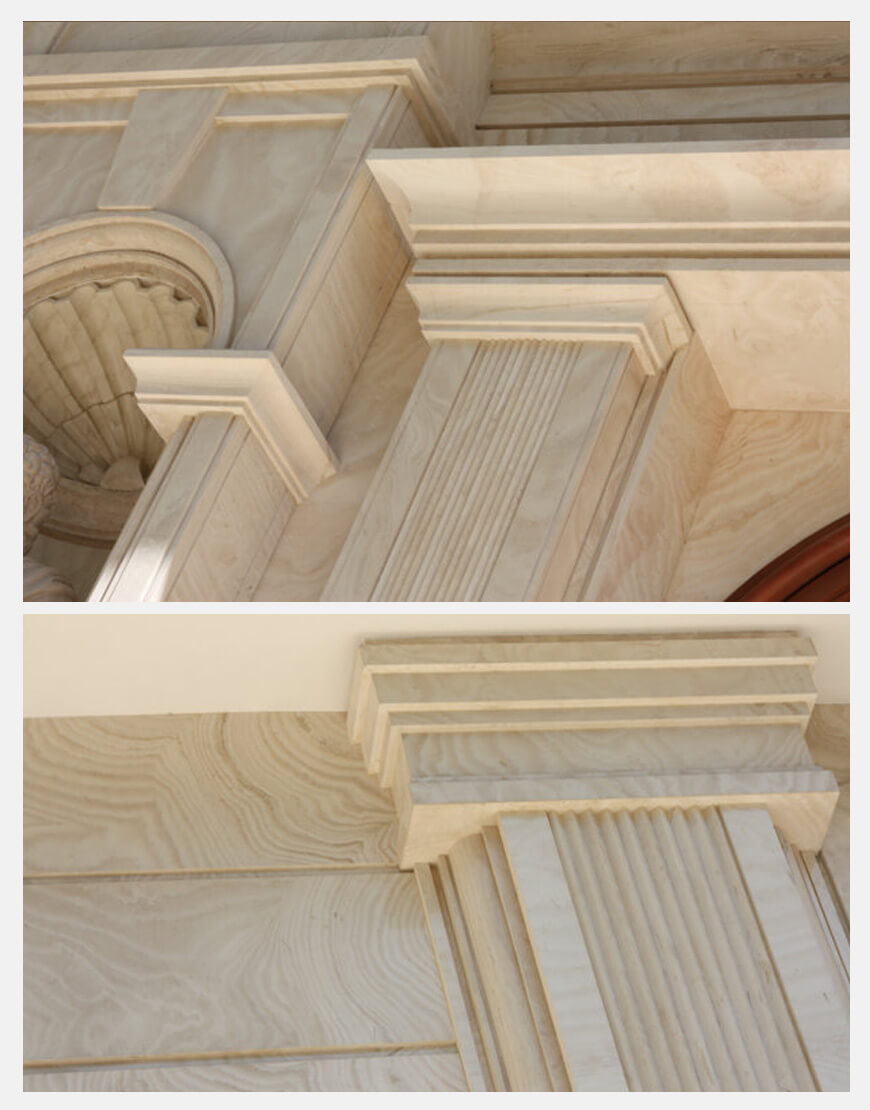 سنگ تراورتن حاجی آباد موج دار اسلب‌ های منحصر به‌ فرد برای نما