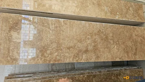 تصویر 3 از سنگ تراورتن پلاک شکلاتی مناسب پوشش داخلی