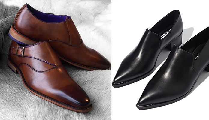 کفش چرم نوک تیز انتخابی ظریف برای استایل رسمی