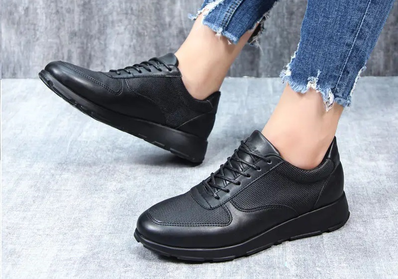 تصویر 2 از کفش چرم بندی با دوخت مقاوم و طراحی راحت