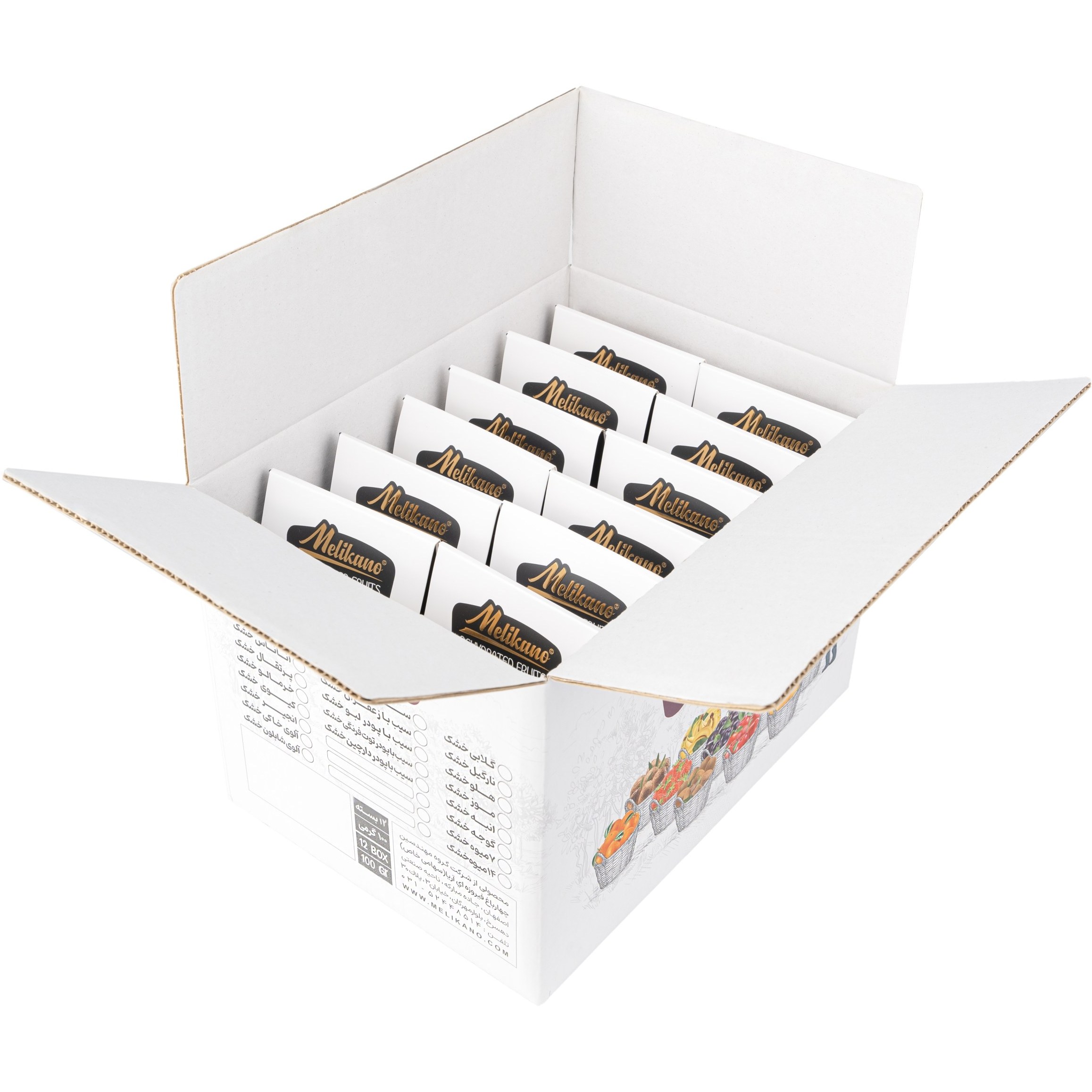 تصویر 1 از میوه خشک مخلوط ملیکانو بسته‌ بندی مقاوم و قابل حمل