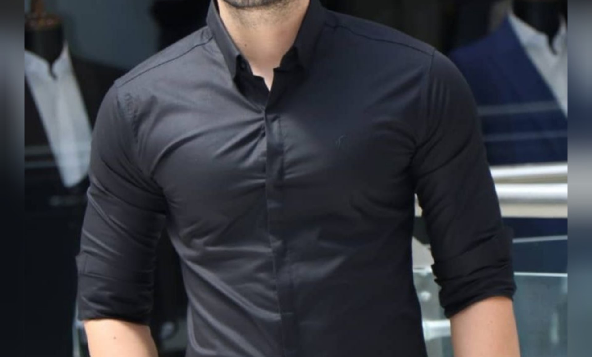 تصویر 2 از پیراهن مردانه مشکی مجلسی جذاب برای هدیه دادن به آقایان