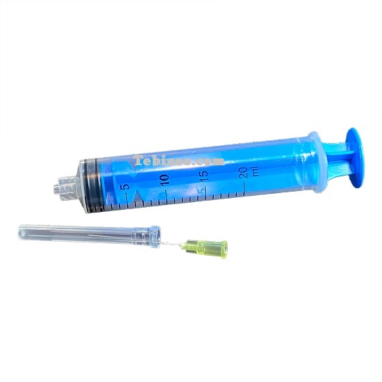 تصویر 1 از سرنگ پیستون آبی با کیفیت بالا برای مصرف کلینیکی