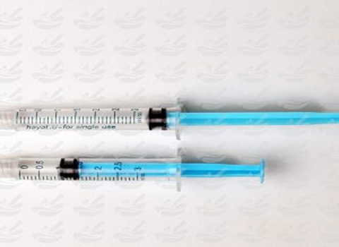 تصویر 1 از سرنگ پیستون آبی مناسب تزریق عضلانی