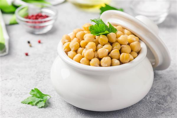 کنسرو نخود و لوبیا سفید با فیبر بالا