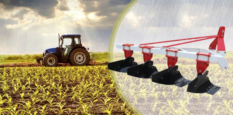 گاو آهن تراکتور باغی ابزار شخم کم‌ عمق مناسب فضا های محدود