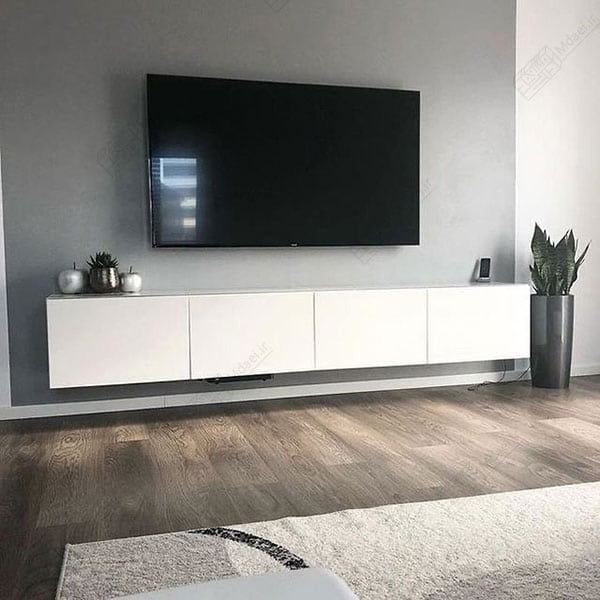 تصویر 2 از میز تلویزیون هایگلاس رنگی با سطح صاف و جذاب