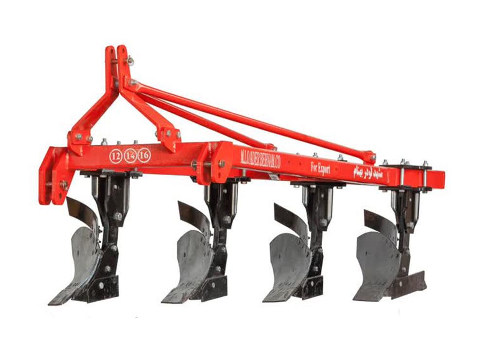 گاو آهن 4 خیش آرایش چهارگانه با چیدمان متوازن شیار زن