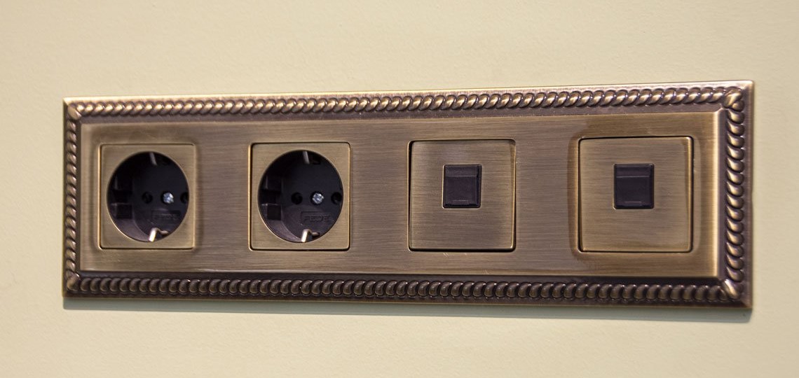 تصویر 1 از انواع کلید و پریز نئوکلاسیک + تلفیقی از کیفیت و هنر