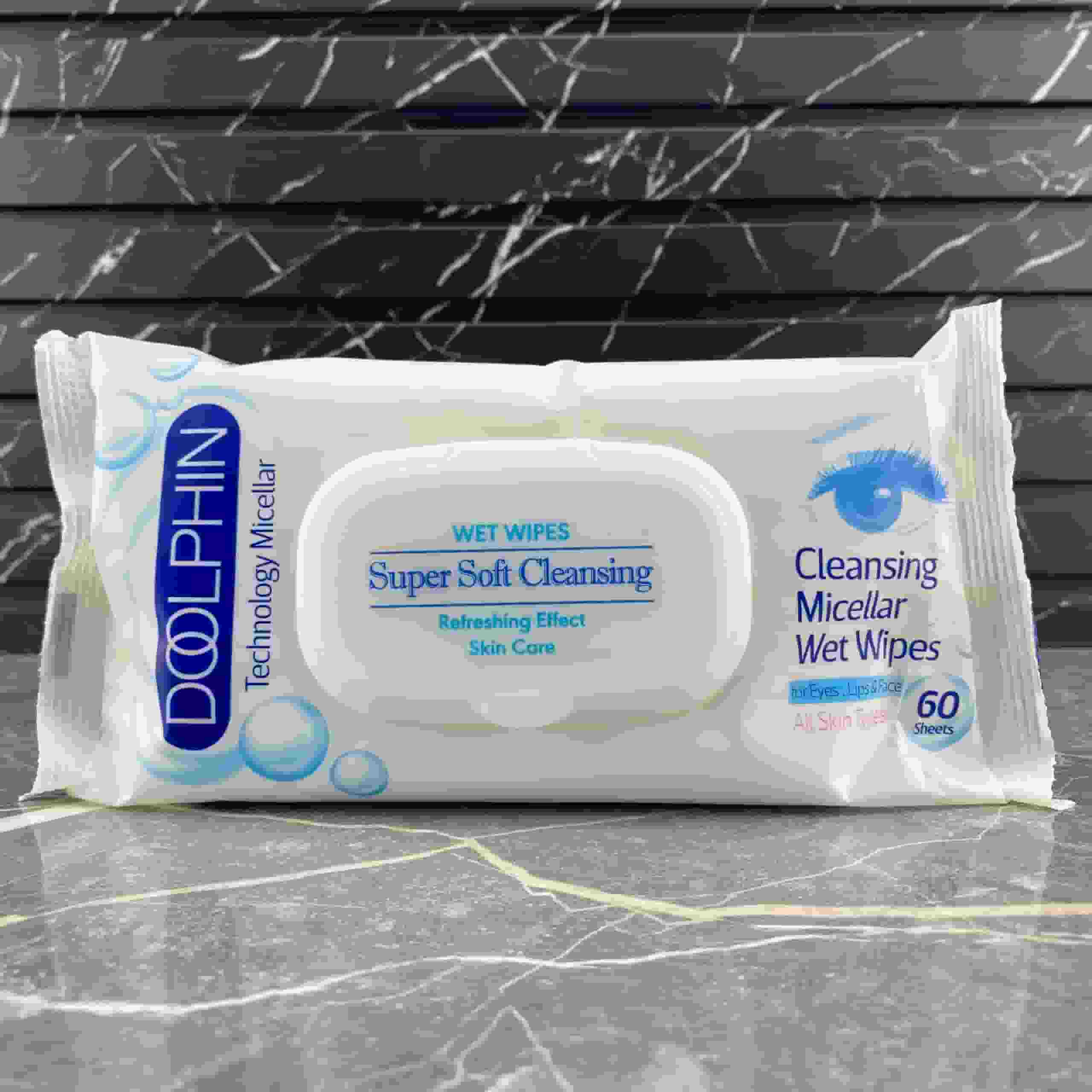 تصویر 2 از دستمال کاغذی مرطوب مناسب پاکسازی سریع پوست با بافت نرم و لطیف